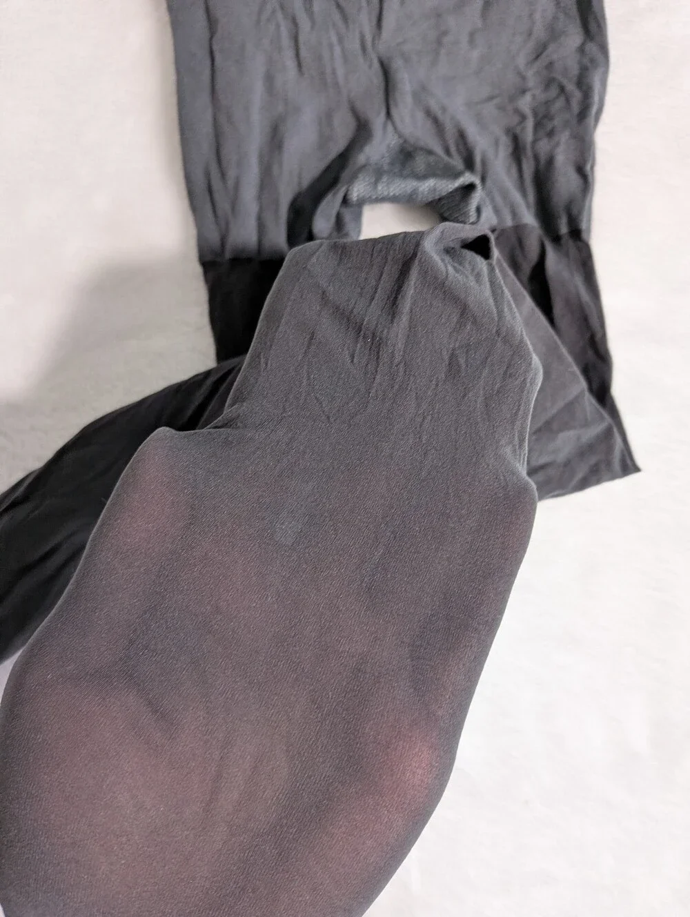 ❤️ American Apparel Stirrup Tights Pantyhose XS Neutral Green/Gray